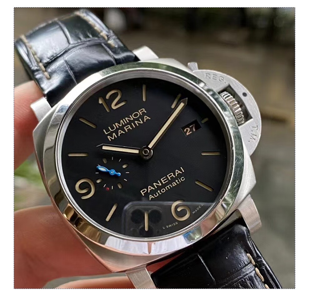 二手95新沛纳海luminor系列黑盘44mm自动机械男表pam01312全套