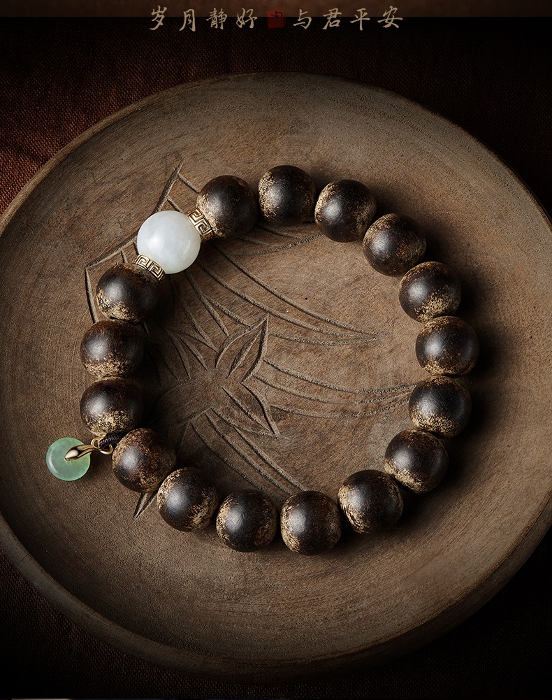 淘运阁印尼加里曼丹沉香手串男盘玩老料佛珠文玩把件翡翠转运珠平安扣