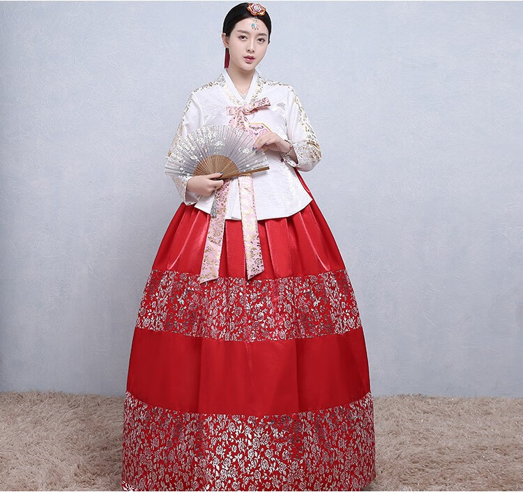 韩服韩国传统女士宫廷皇后韩服朝鲜民族服装婚礼礼服表演出舞台服女士