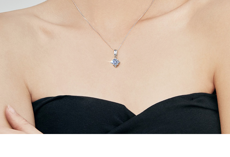 【沉鱼落雁(arfish)948】【配送证书】沉鱼落雁星河莫桑钻石银项链