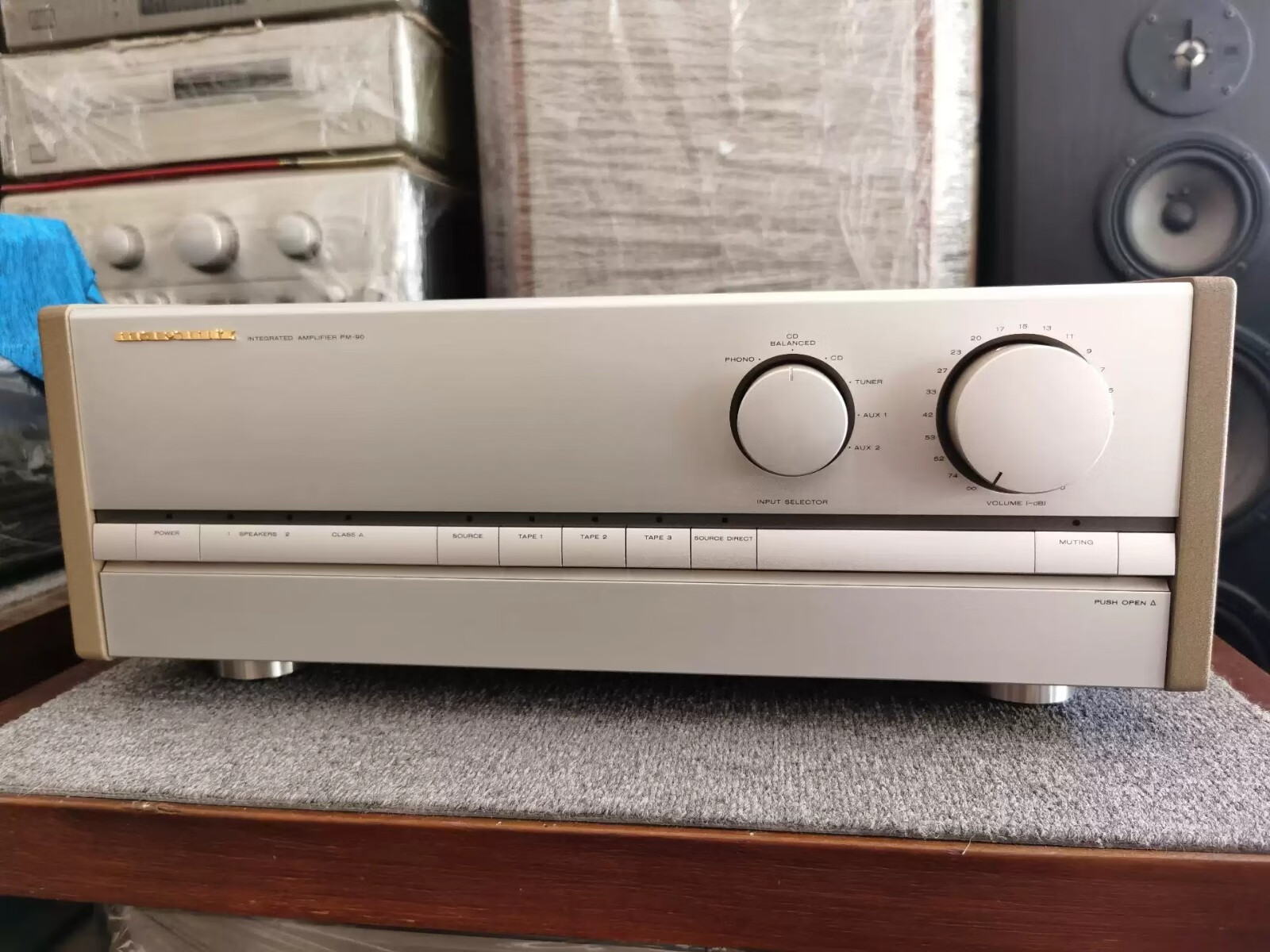 马兰士marantz功放pm90发烧甲类功放100v二手功放8新