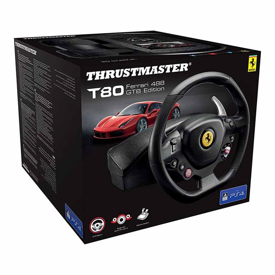 图马思特thrustmastert80法拉利488gtb版赛车方向盘适用于ps5pc