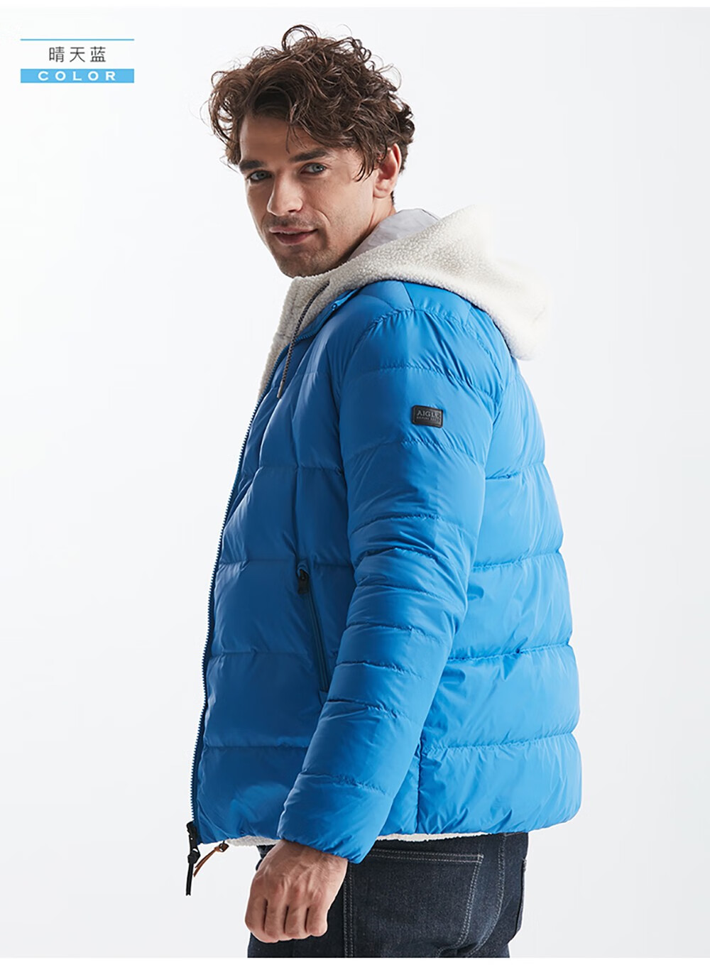 aigle艾高tukia down gd男款易打包羽绒服 晴天蓝 j0126 xxl(190/104a