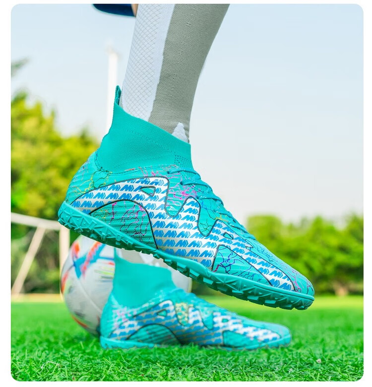 hg足球鞋大学生橄榄球鞋长钉比赛足球训练鞋草地上踢足球的运动鞋防雨