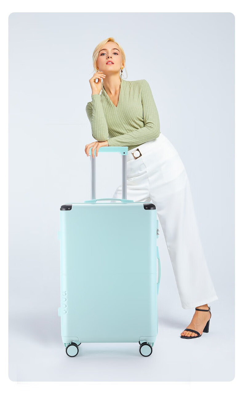璐璐凯帝旅行拉杆箱学生行李箱女20英寸轻便高颜值旅游出差密码箱薄荷
