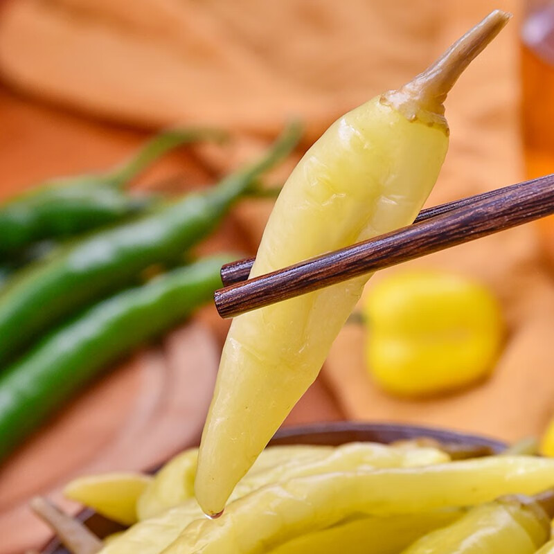 泡椒长辣椒长条辣椒 易宝甜酸脆椒 广西酸嘢酸辣泡椒腌辣椒下饭菜泡椒