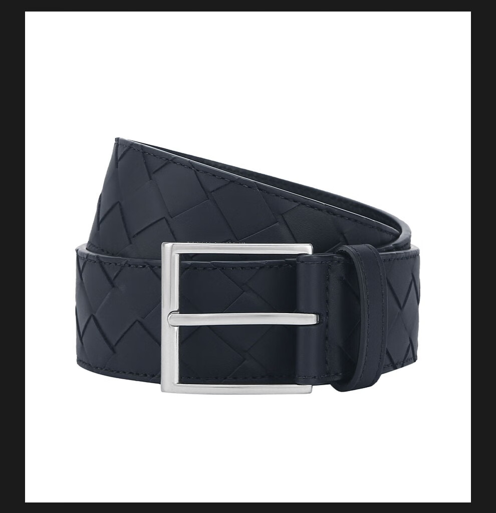 【bv 宝缇嘉】bottega veneta 葆蝶家 22春夏男士编织小牛皮皮带腰带