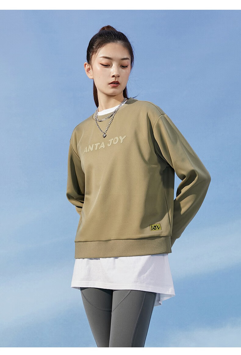 密暖绒科技安踏anta官网卫衣女2022春夏季新款加绒保暖圆领套头时尚
