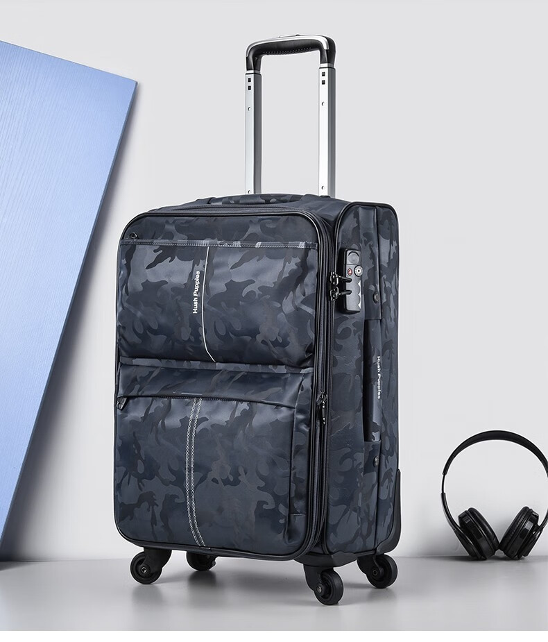 暇步士hushpuppies拉杆箱男商务旅行箱万向轮男士行李箱20英寸登机箱