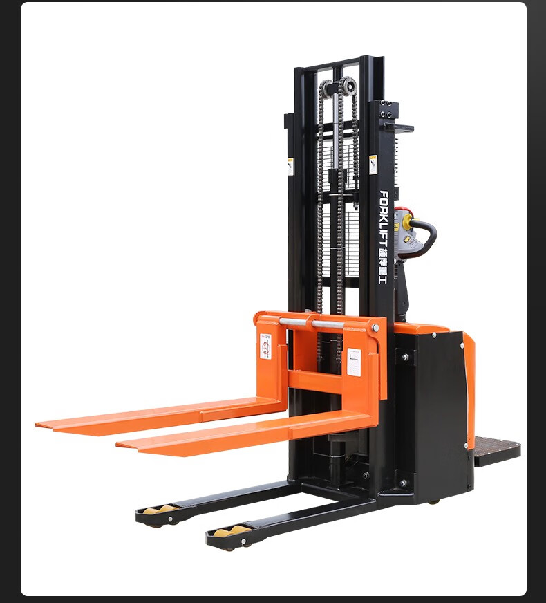 颉鹰电动叉车1吨全自动液压堆高车搬运铲车充电瓶式15t小型升降车定制