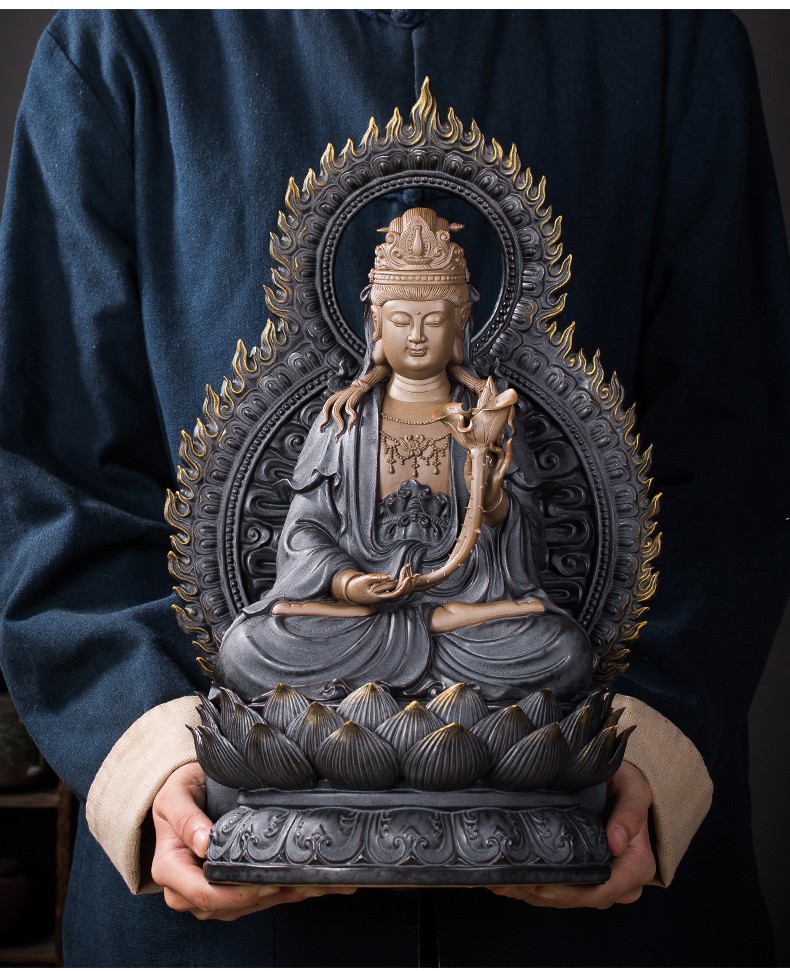 艺启盈 王顺手造大势至观音菩萨佛像家居供奉十二生肖守护神属马本命