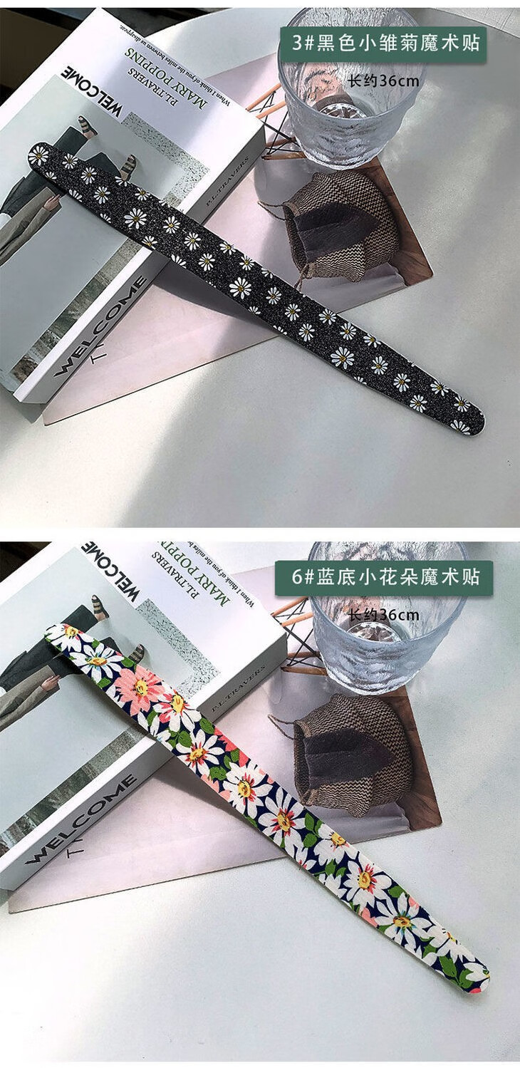 75721-梦雪莎 刘海贴碎发魔术贴前额发夹网红发箍2021新款发帖发带 魔术贴发箍 2个【颜色混搭风】-详情图