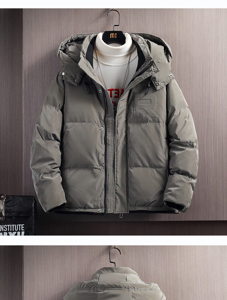 leecooper羽绒服男短款外套冬季连帽男士夹克户外防寒冬天保暖加厚