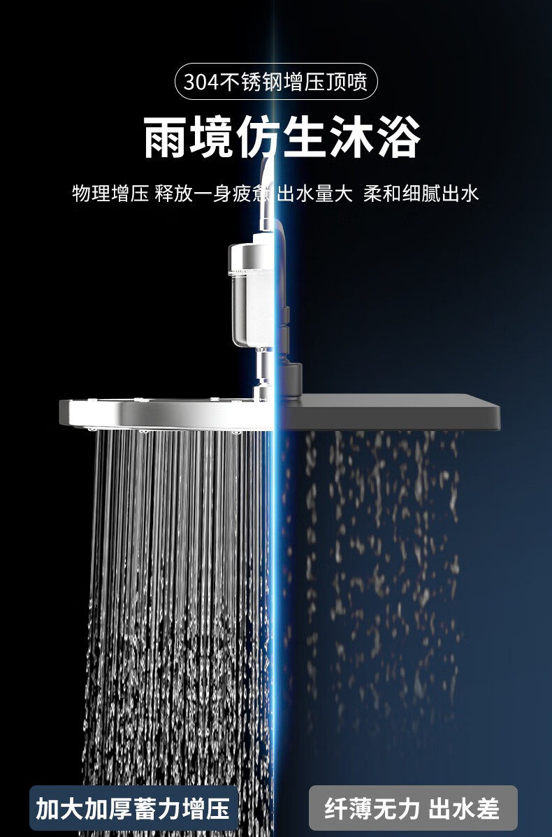 toto toto 增压顶喷大花洒不锈钢家用浴室滤莲蓬头沐淋浴洗澡喷头套装