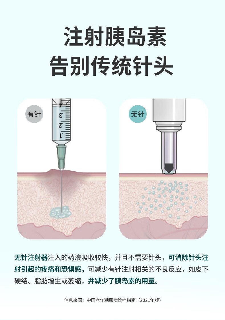 三诺 中保康无针头胰岛素注射笔 无针注射器家用 糖尿病胰岛素笔近乎