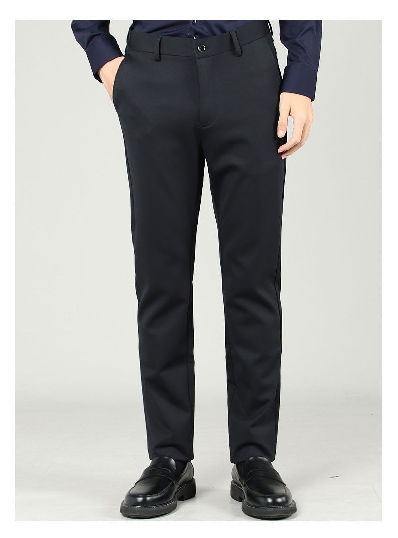 虎都fordoo休闲裤男秋冬新品厚款长裤子商务抗皱免烫男士高腰直筒裤sj