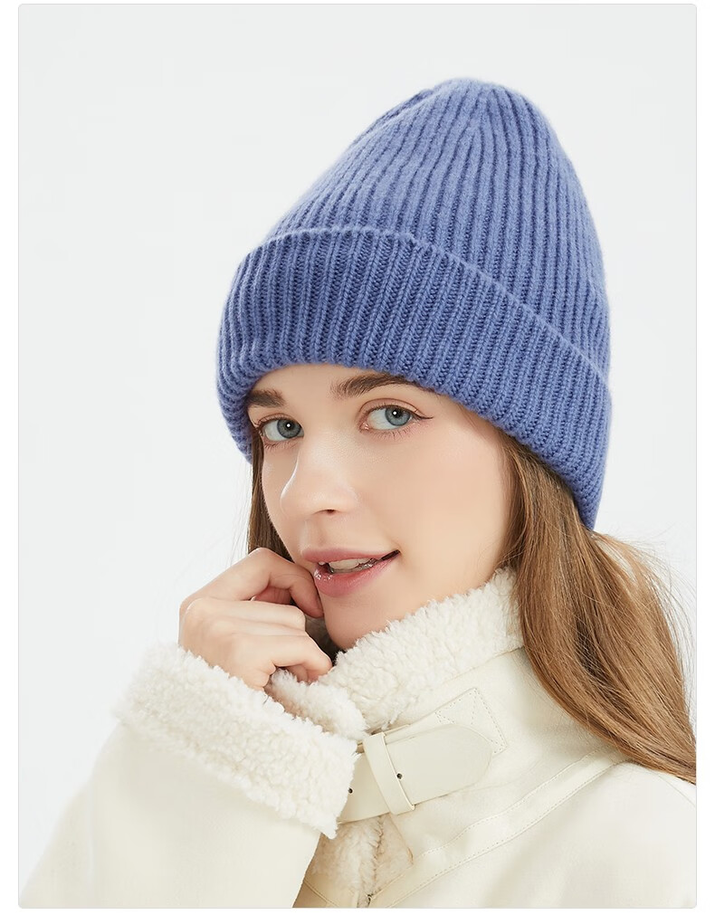 美洲野牛羊毛帽子女冬天毛线帽男加绒加厚保暖户外骑车防寒防风骑行