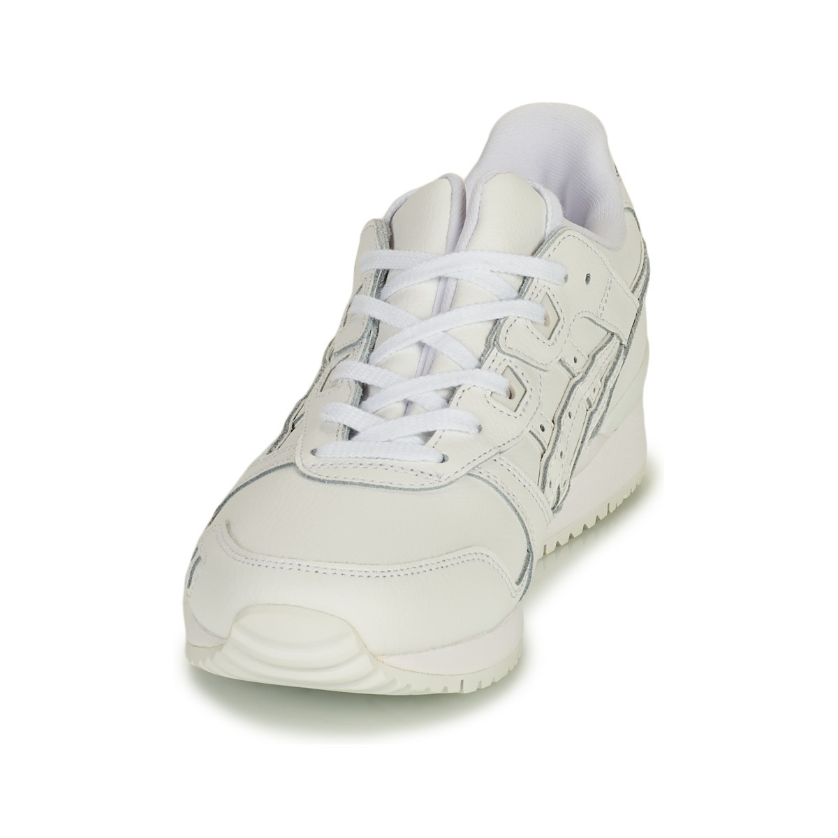 亚瑟士时尚运动板鞋球鞋低帮圆头白色春秋季新款舒适平底系带小白鞋