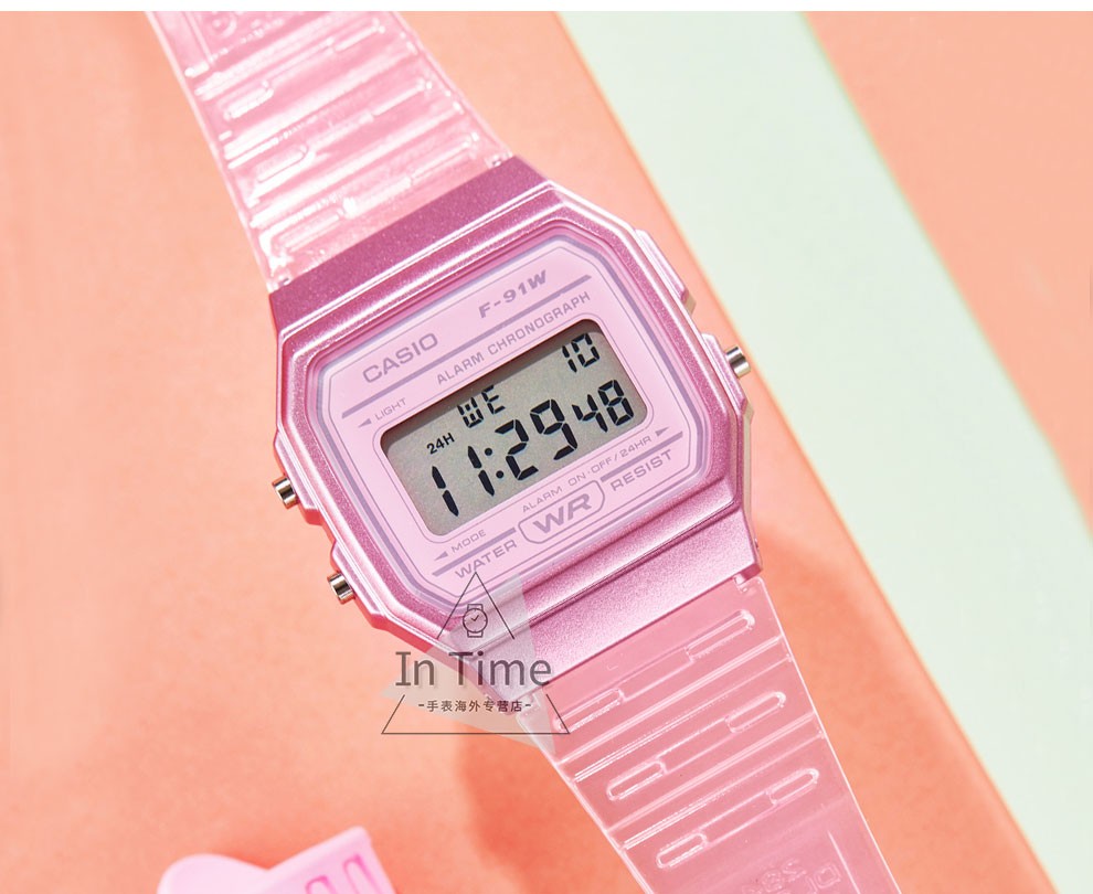 卡西欧(casio)小方表1989复古f91系列学生防水石英表 f-91wm-3a【图片