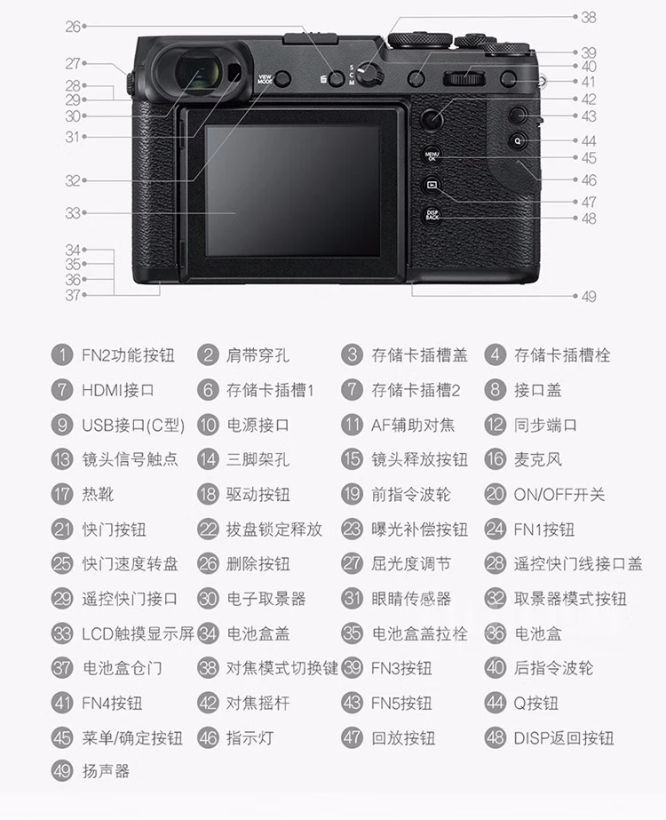Fuji FUJIFILM GFX 50R mirrorless medium format camera mirrorless camera 51.4 million pixels touch and foldable screen single body without lens official standard configuration Fuji FUJIFILM GFX 50R mirrorless medium format camera mirrorless camera 51.4 million pixels touch and foldable screen single body without lens official standard configuration