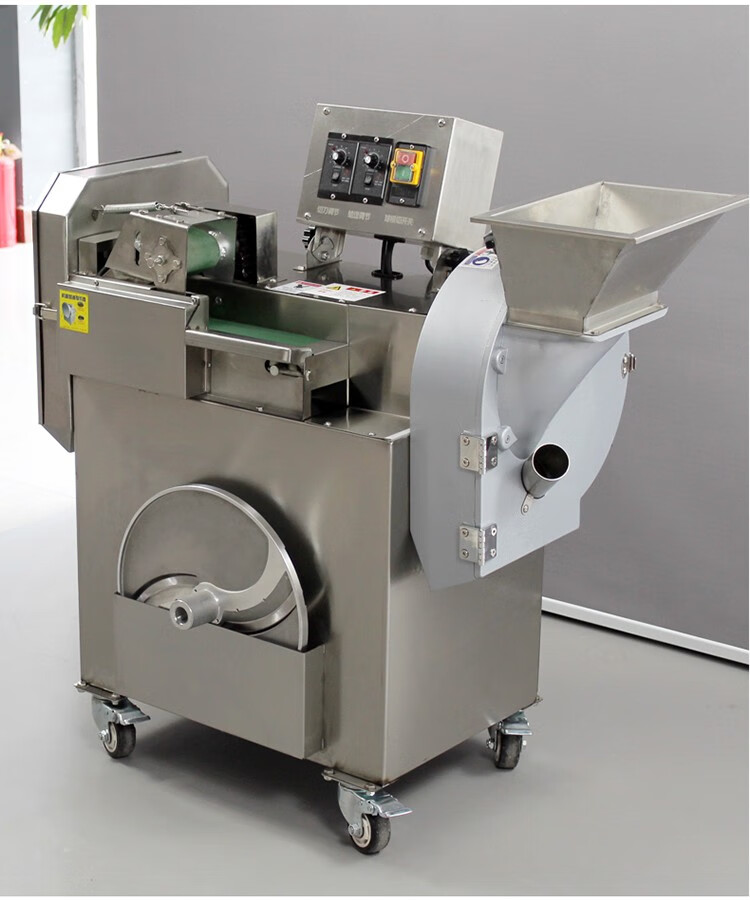 创森小米双头切菜机商用多功能全自动食堂用萝卜韭菜土豆切丝切断切丁