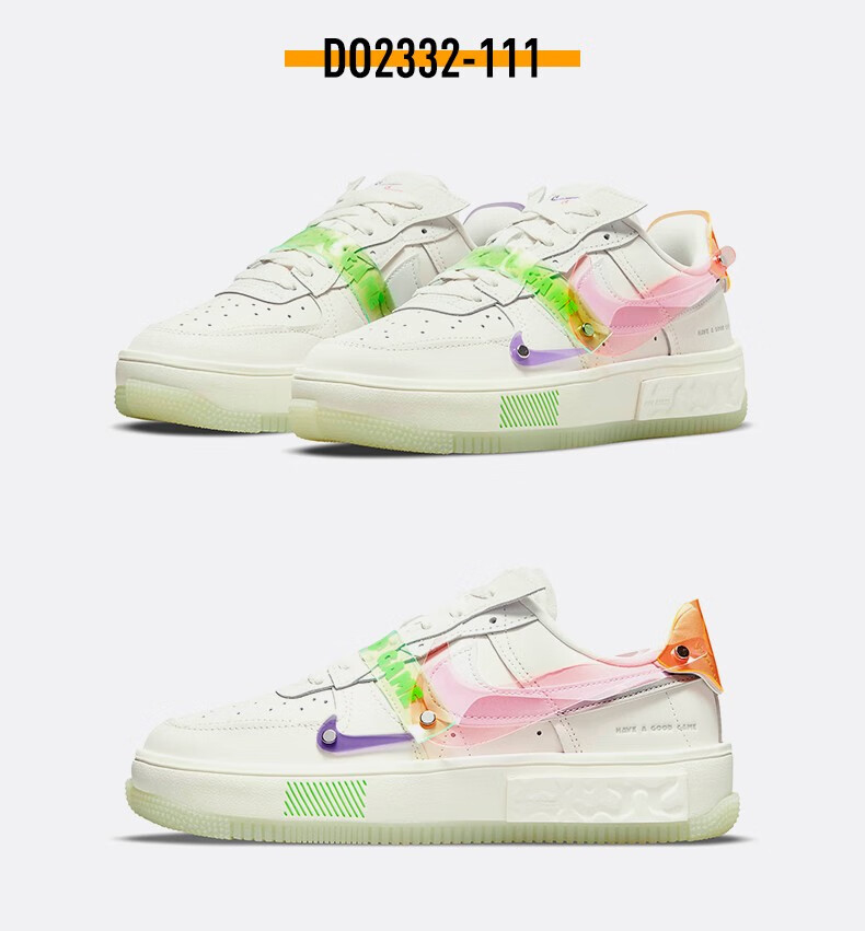 nike耐克lplxairforce1af1联名款电玩像素夜光休闲板鞋do2332111355