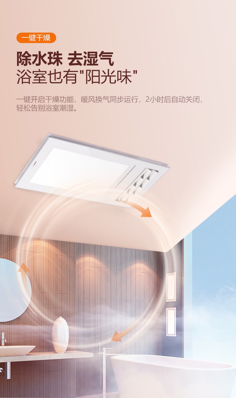 公牛浴霸暖风机集成吊顶3060灯风暖家用单双电机多功能加热照明一体