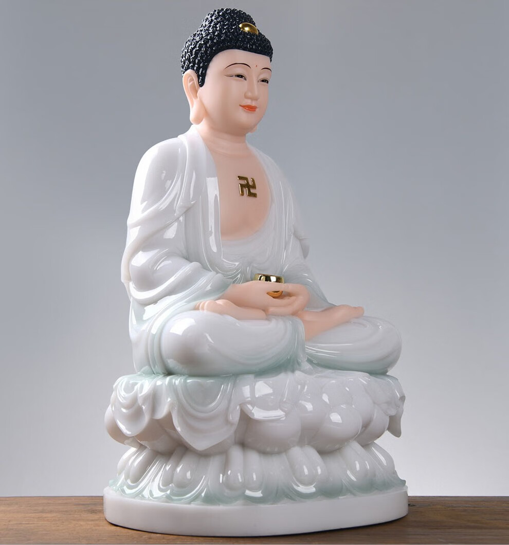 益心阁汉白玉佛像摆件工艺品地藏菩萨观世音菩萨释迦佛观音像佛像摆件