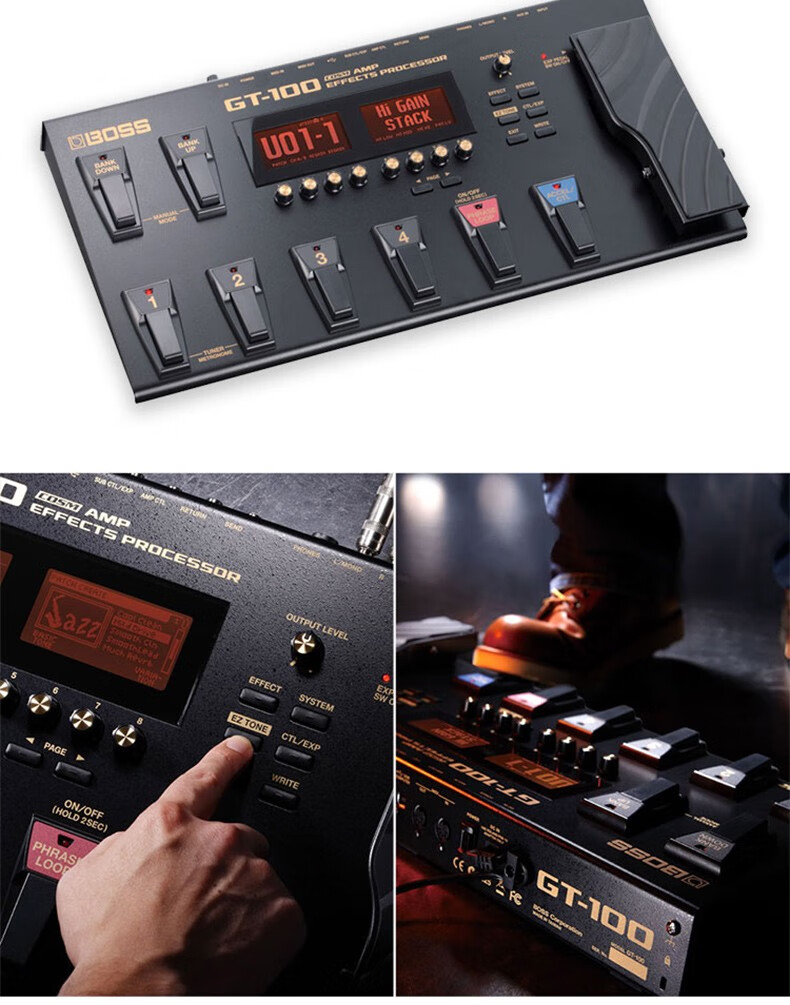 boss效果器gt100gt1000罗兰效果器电吉他电贝司综合效