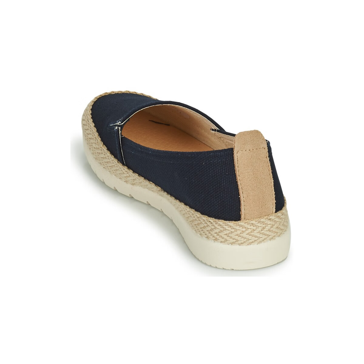 casual attitude女鞋浅口草底帆布鞋单鞋平底鞋海蓝色春夏款圆头