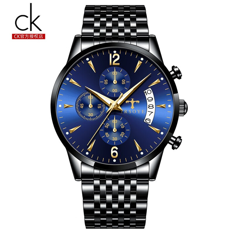 ck施华洛世奇锆男士手表机械表全自动商务运动瑞士十大品牌学生男表