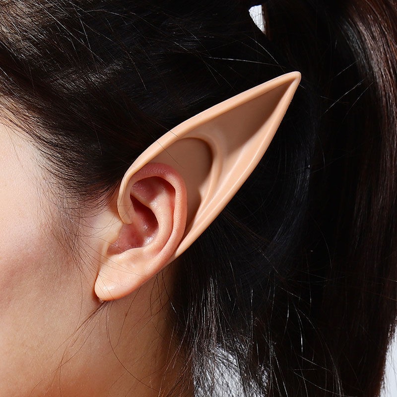 精灵耳朵cos圣诞万圣节派对走秀化妆假耳朵吸血鬼装扮阿凡达耳朵短耳