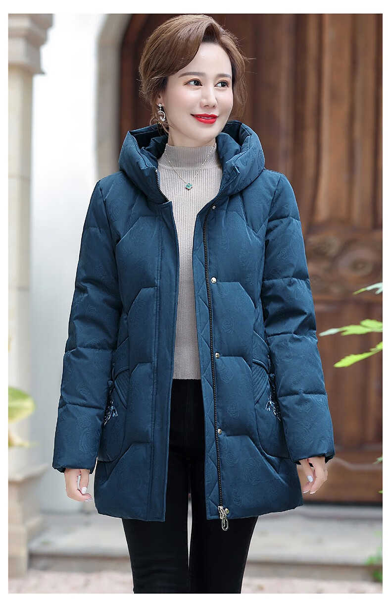 中老年女装冬装加厚羽绒服40-50-60岁新款中年妈妈秋冬季棉衣外套中长