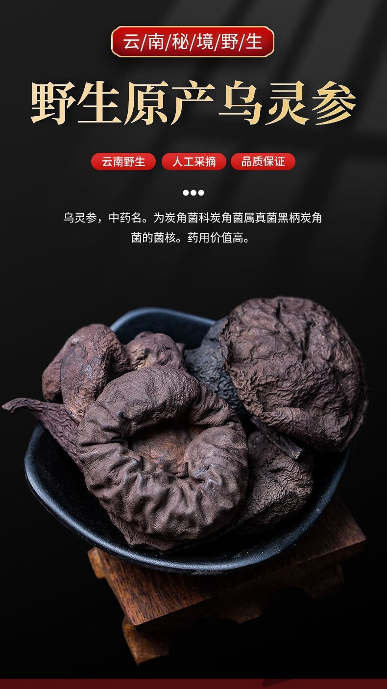 景茸堂 乌灵参中药材鸡枞蛋 乌灵参 鸡茯苓 乌灵参