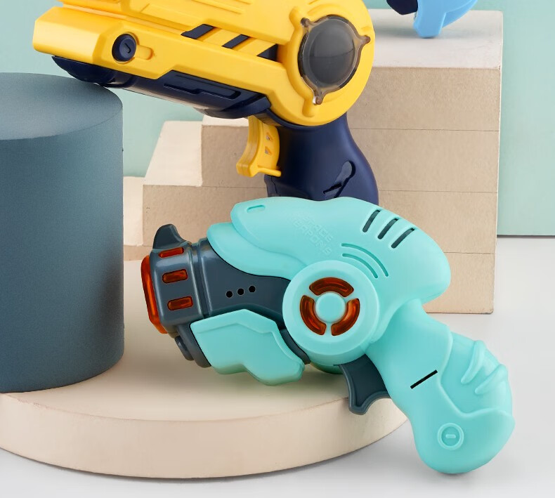 玉泉韵电动玩具枪儿童声光小q版迷你枪婴幼儿宝宝耐摔电动声光枪音乐