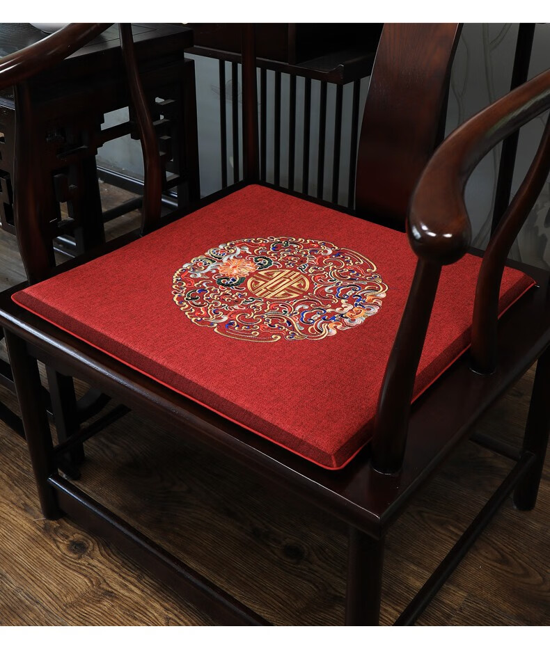 乐唯仕新中式红木椅垫茶桌茶椅座椅垫子加厚海绵方形凳子垫茶台圈椅