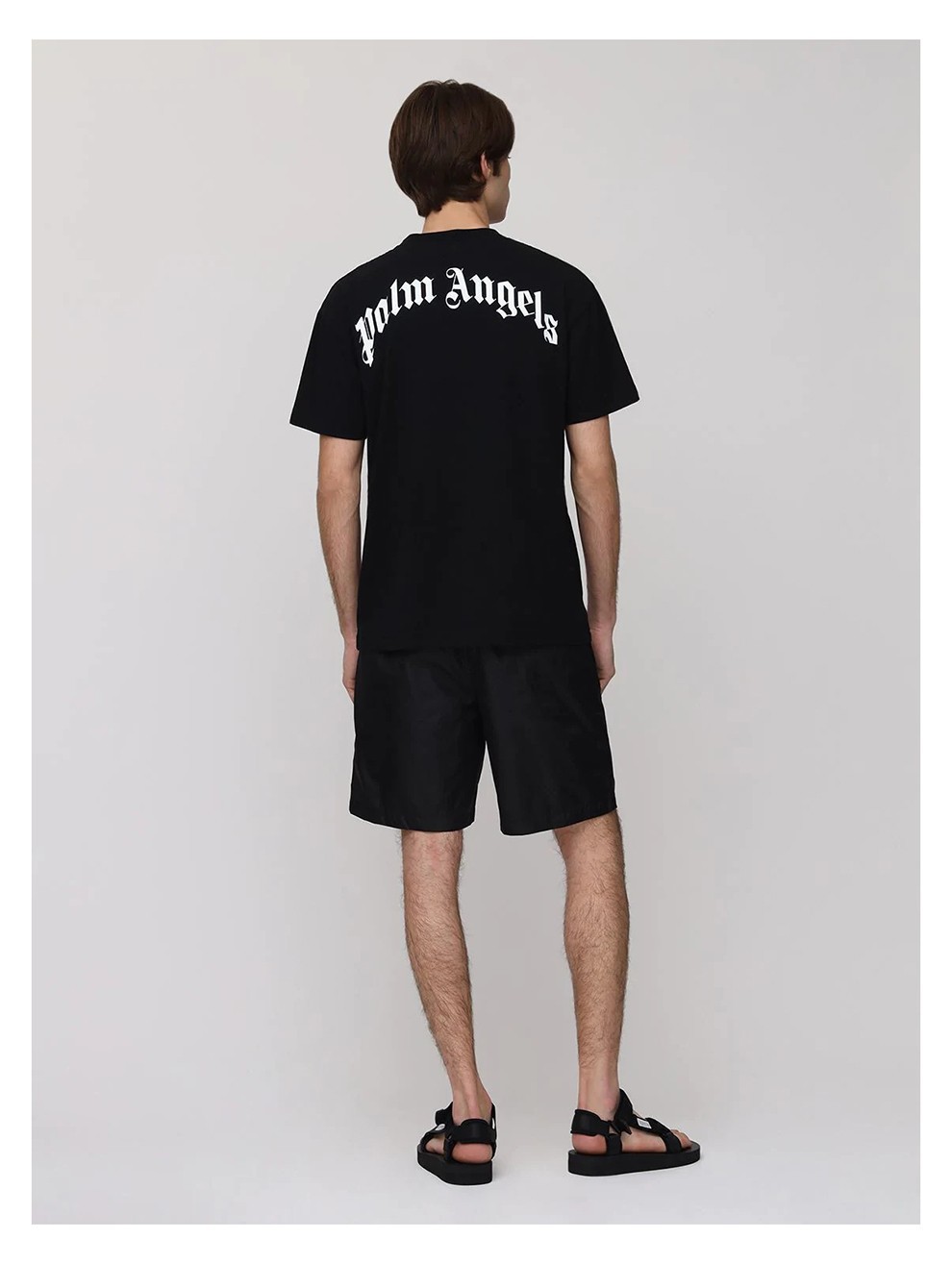 palm angels断头熊男装t恤衫经典熊字母印花饰棉质春夏短袖t恤衫 紫色