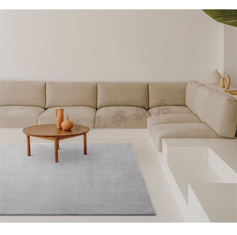 微龙 日式侘寂风奶茶色地毯客厅艺术沙发茶几地毯北欧轻奢原木风定制