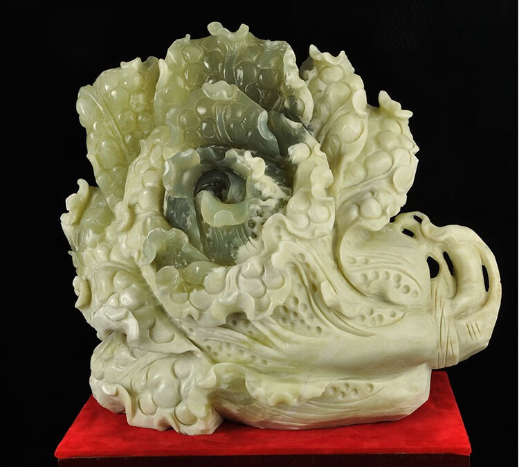 伯莎丹顿(bertha denton) 天然玉雕玉白菜摆件开业乔迁礼品客厅书房