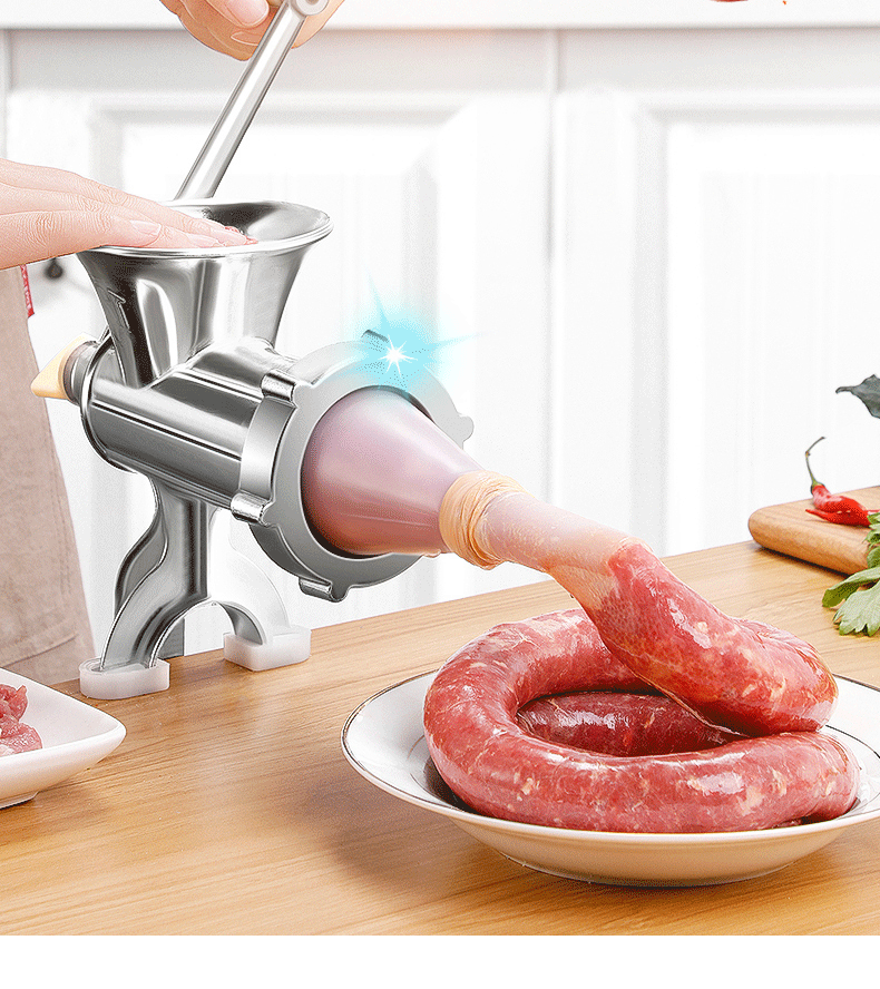 香肠机器手动绞肉机厨房多功能小型手摇碎肉机碎辣椒饺子馅装香肠神器