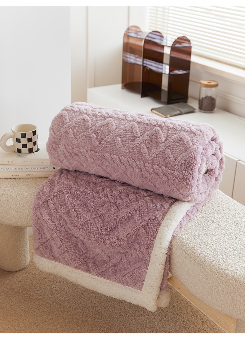 诺雪丝曼冬季绒毯小毛毯盖腿毯子办公室午睡毯珊瑚绒法兰绒午休毯午睡