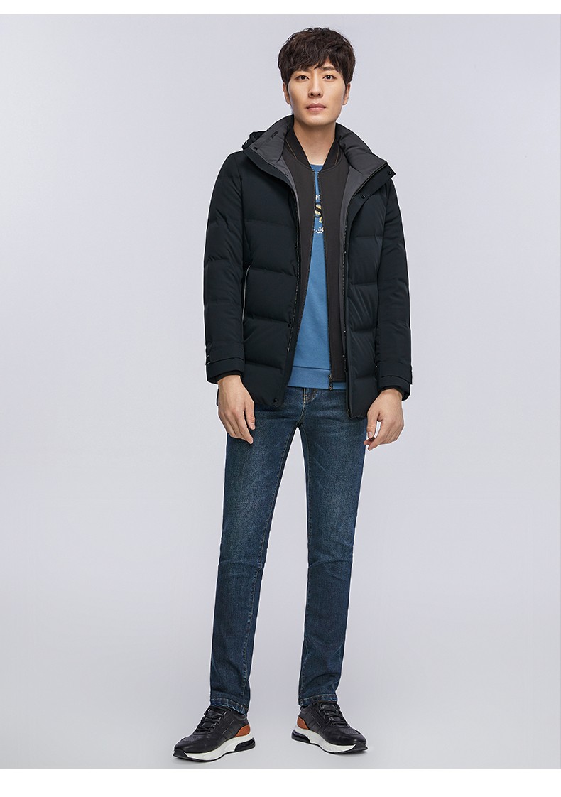商场同款多仓发货百斯盾bestn男男上装外套羽绒服中长款羽绒中长款夹