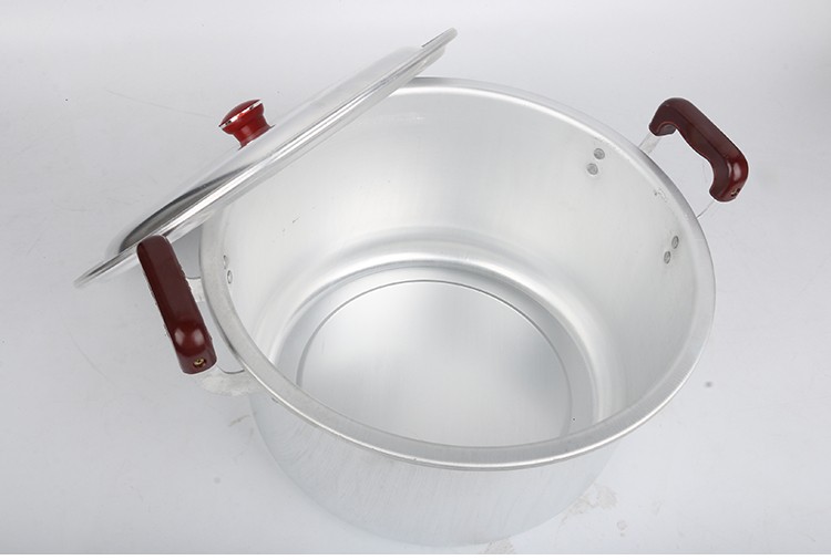 黄铝锅加厚汤锅老式家用食堂大锅煮水锅烧水无涂层有盖特大号18cm小