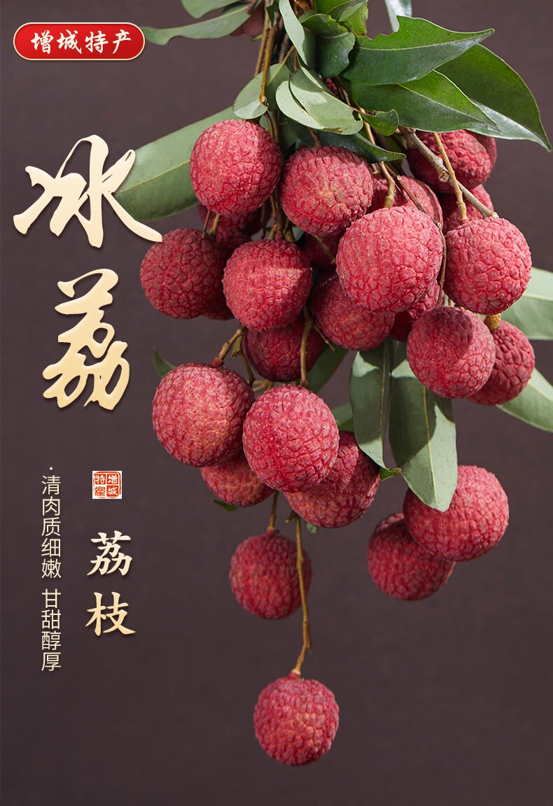 广东增城冰荔荔枝新鲜大果5斤精品礼盒水果现摘现发整箱顺丰3斤精选装