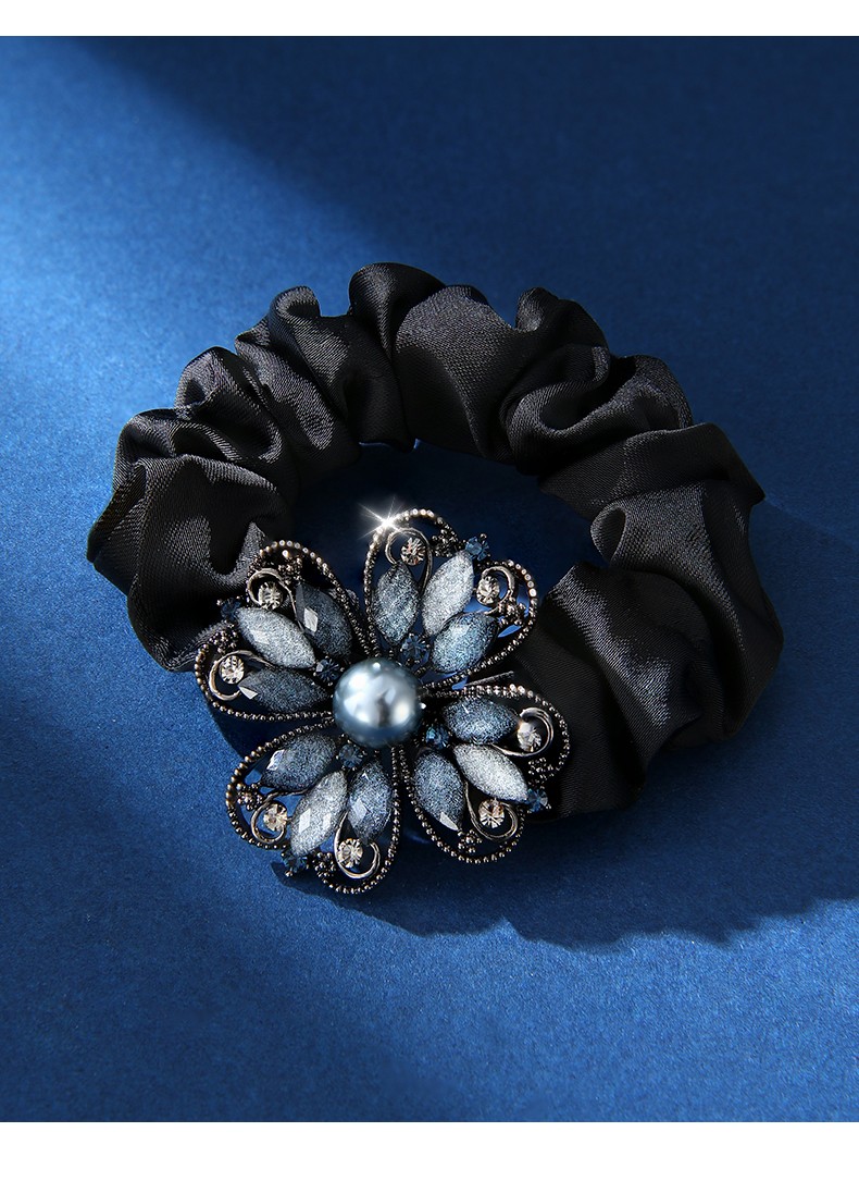 法蝶莎fadiesha品牌发绳高级感轻奢水钻四叶草发饰头绳2022新款优雅