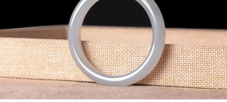 玉有情天然新疆和田玉手镯女a货烟青色玉镯子情人节礼物送妈妈女友