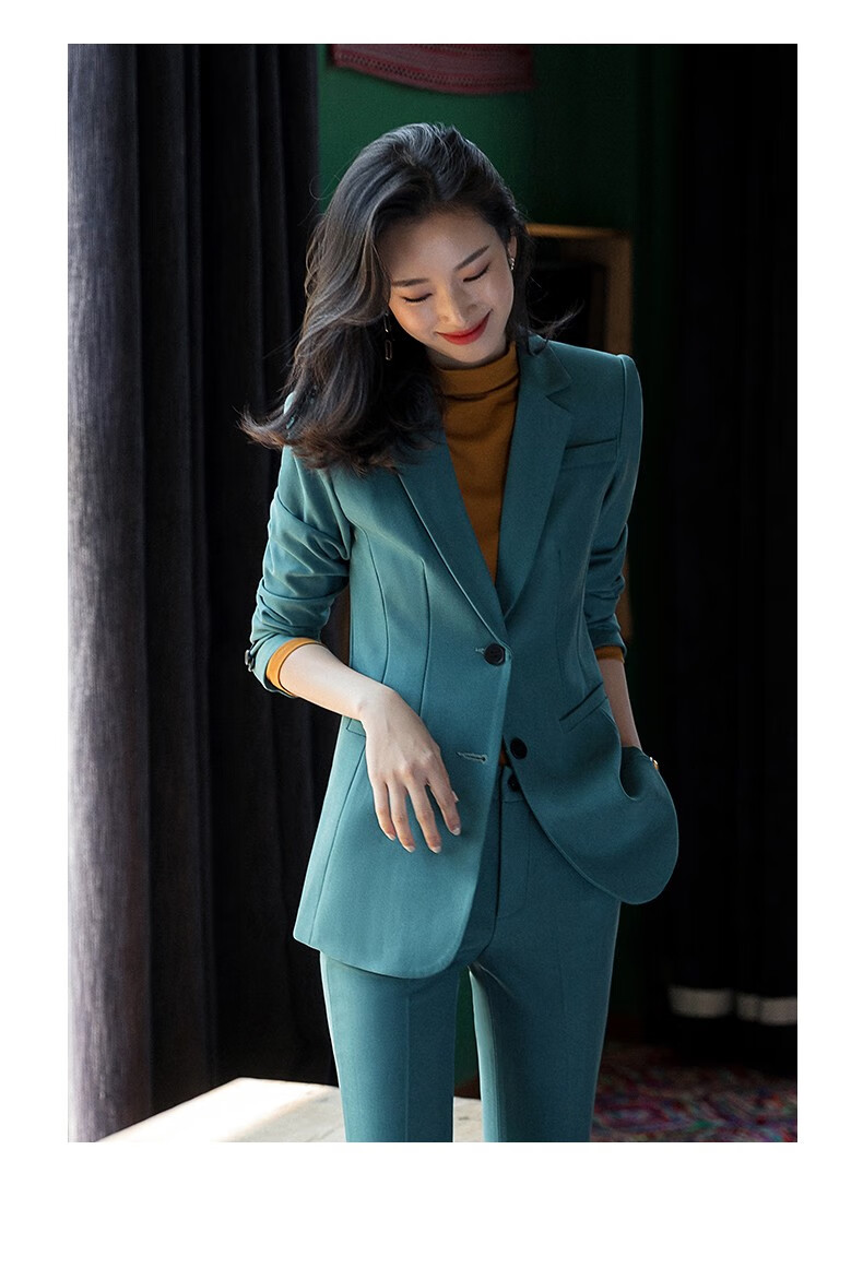 萨蒙路易西装套装女2021年秋季新款通勤装气质大学生面试职业装ol女装
