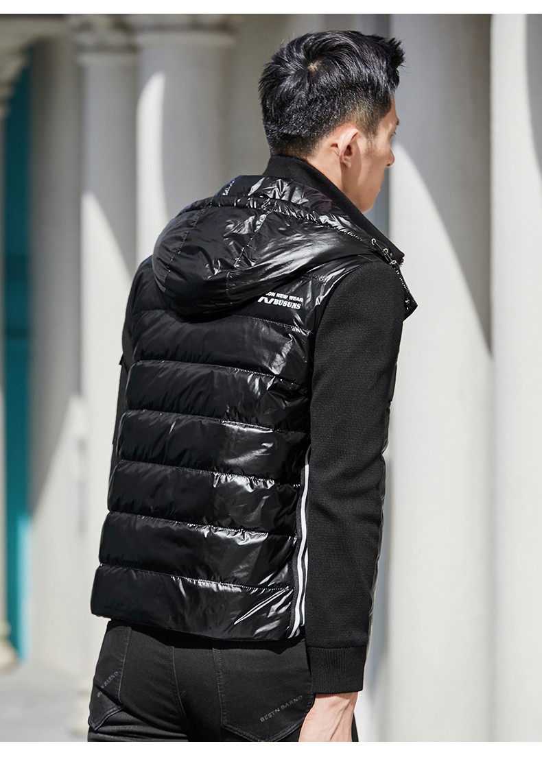 百斯盾bestn2021冬季男上装外套羽绒服短款羽绒短款夹羽绒帽领潮流
