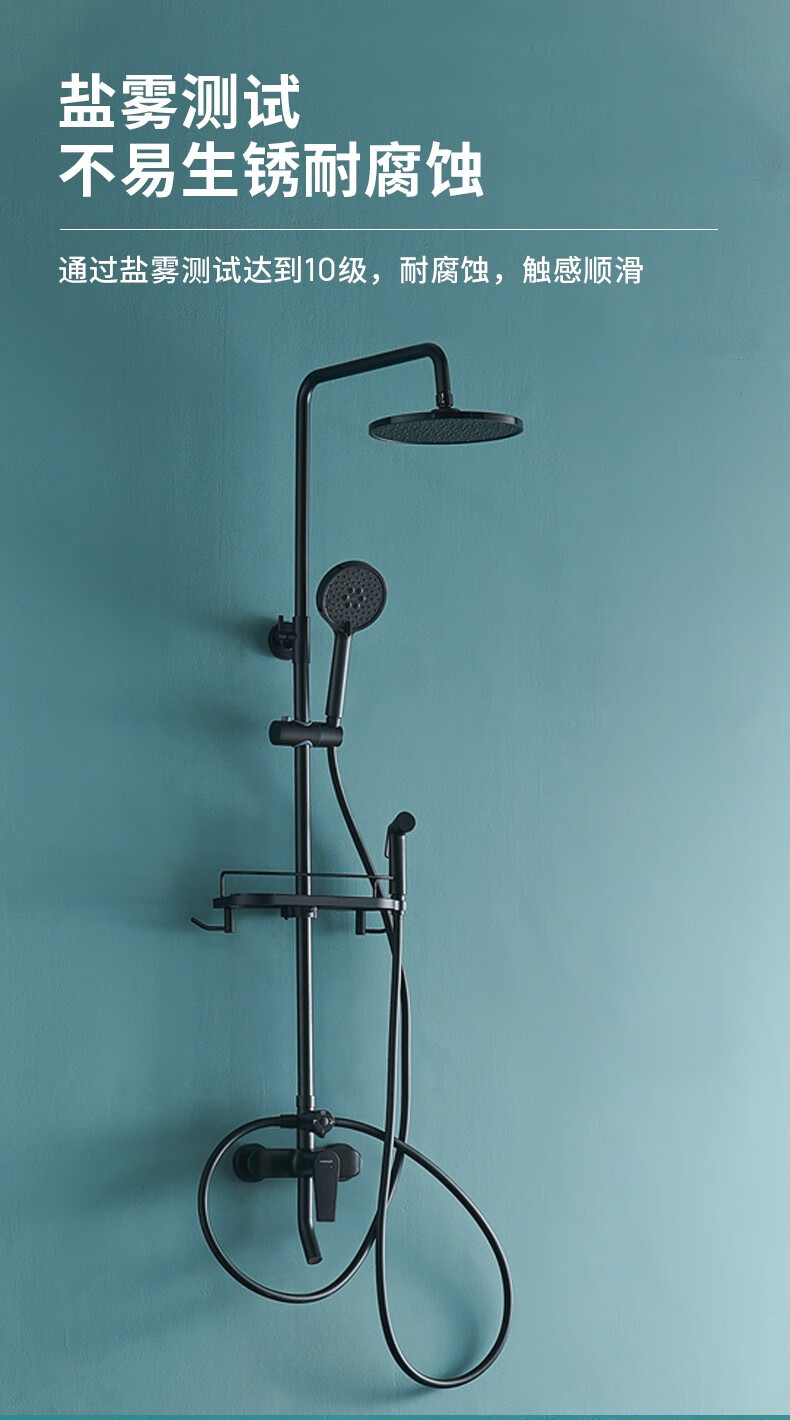 法恩莎(faenza)浴室洗澡空气增压淋沐浴冲凉花洒手持全套装 可旋转