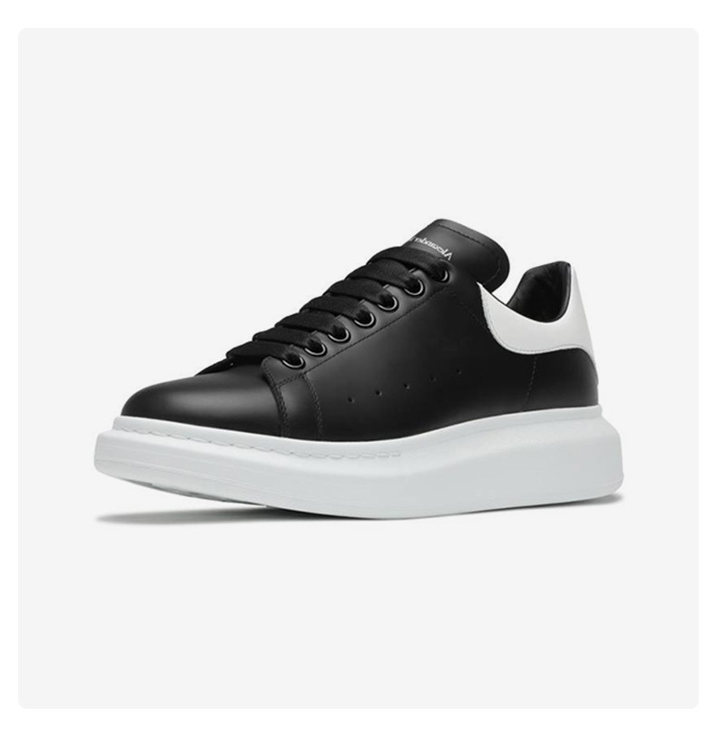 alexander mcqueen 亚历山大·麦昆男鞋系带休闲鞋 553680 白底黑色